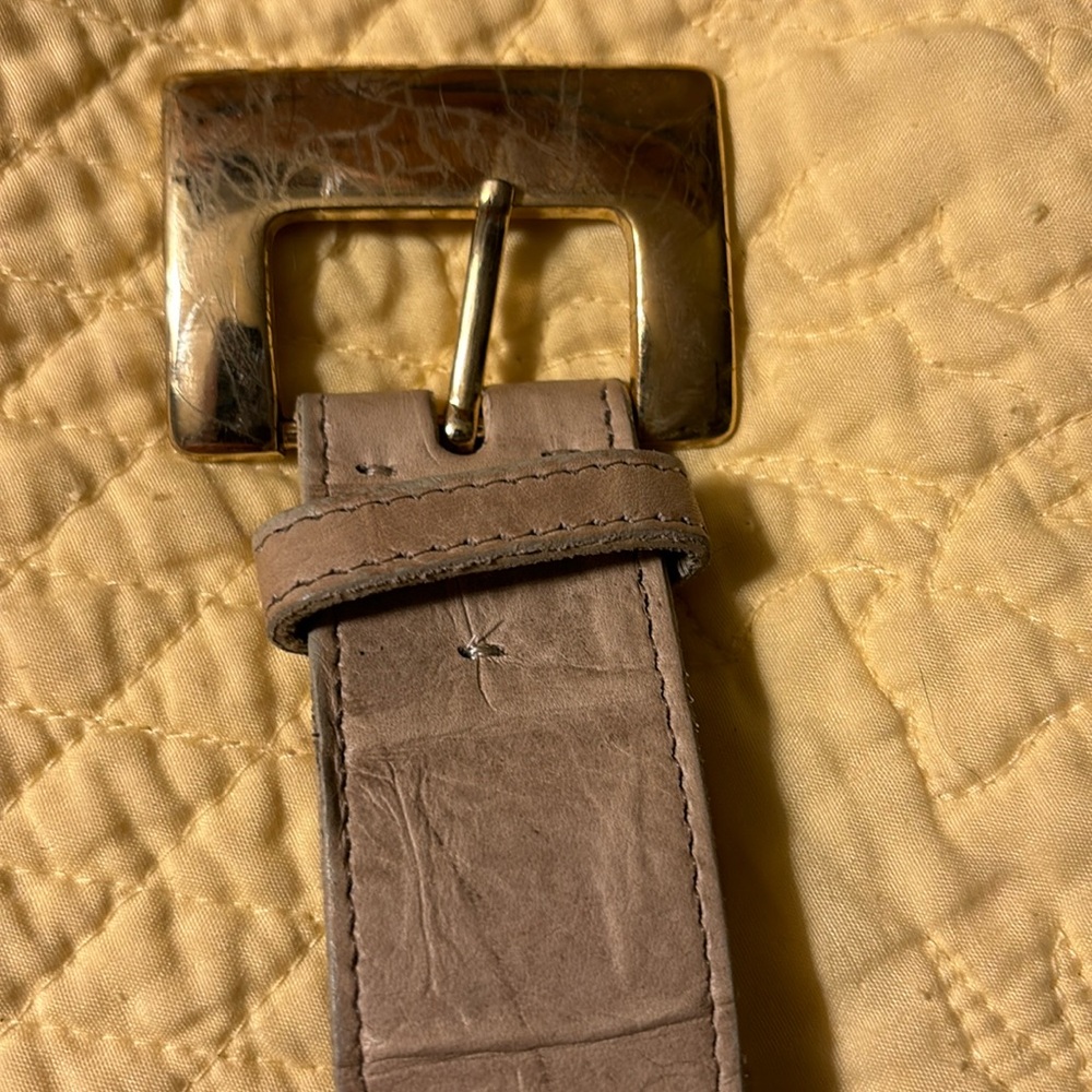 Real Alligator or Crocodile Vintage Belt